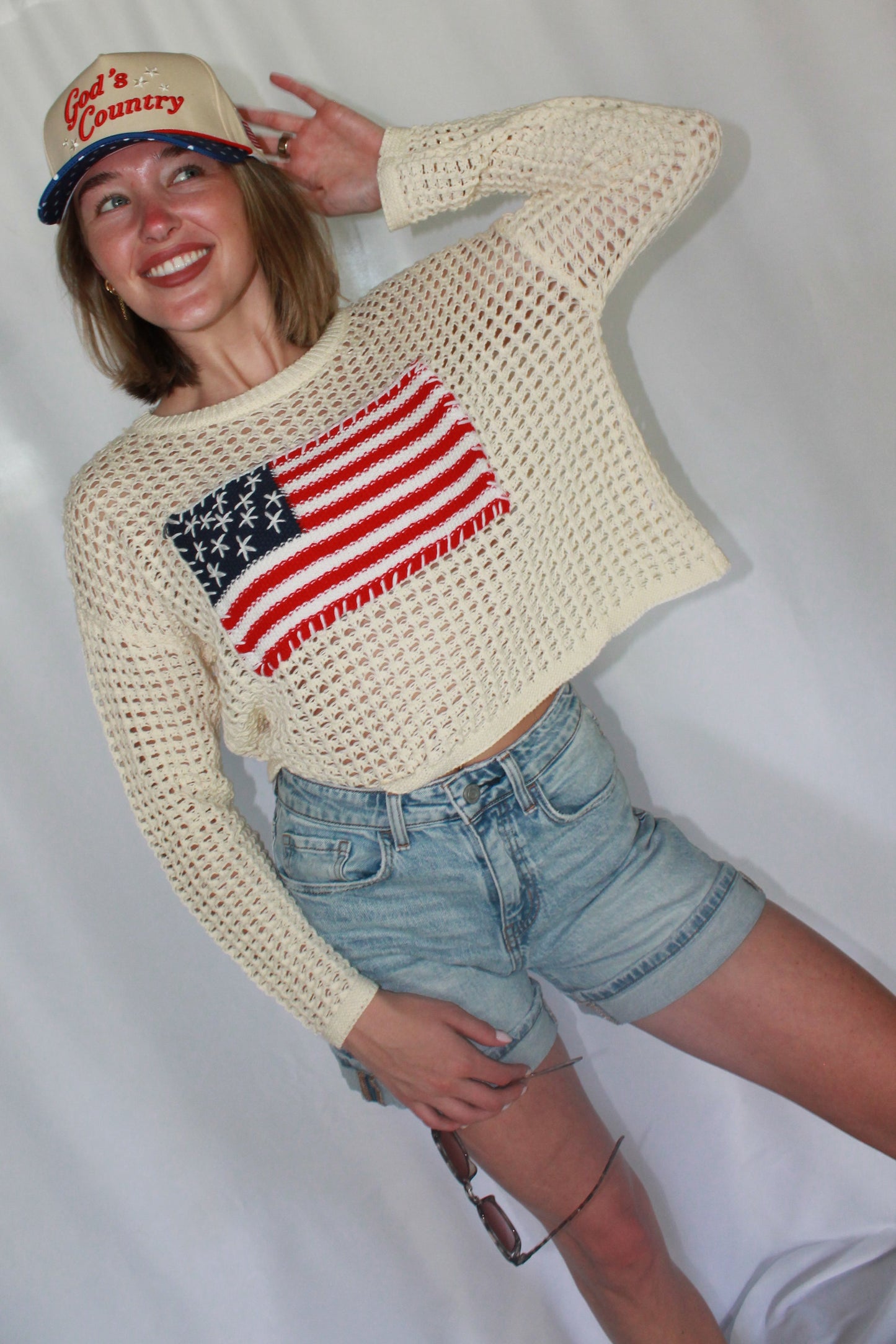 Freedom Dream Open-Knit Sweater
