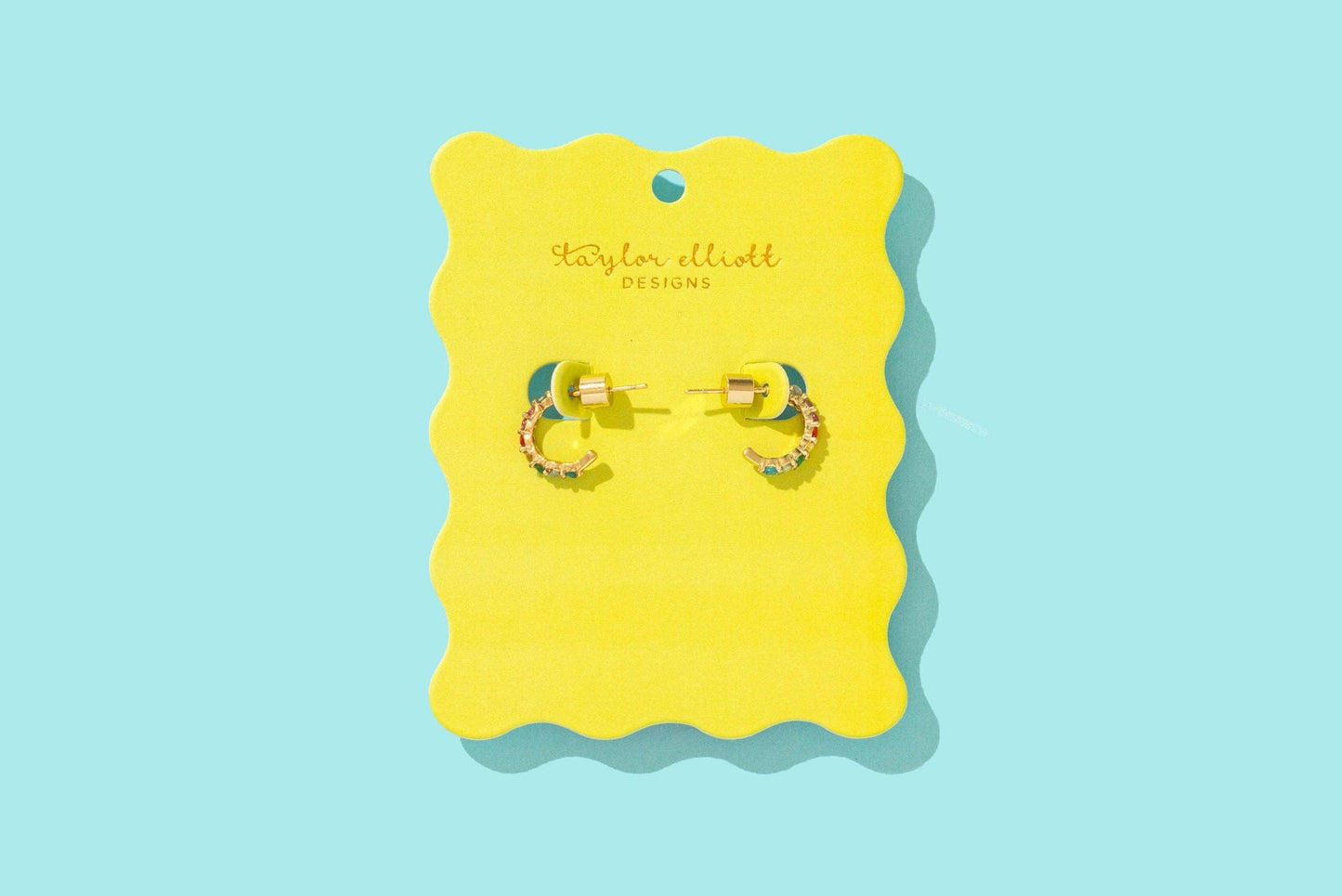 Iris Goddess Huggie Earrings