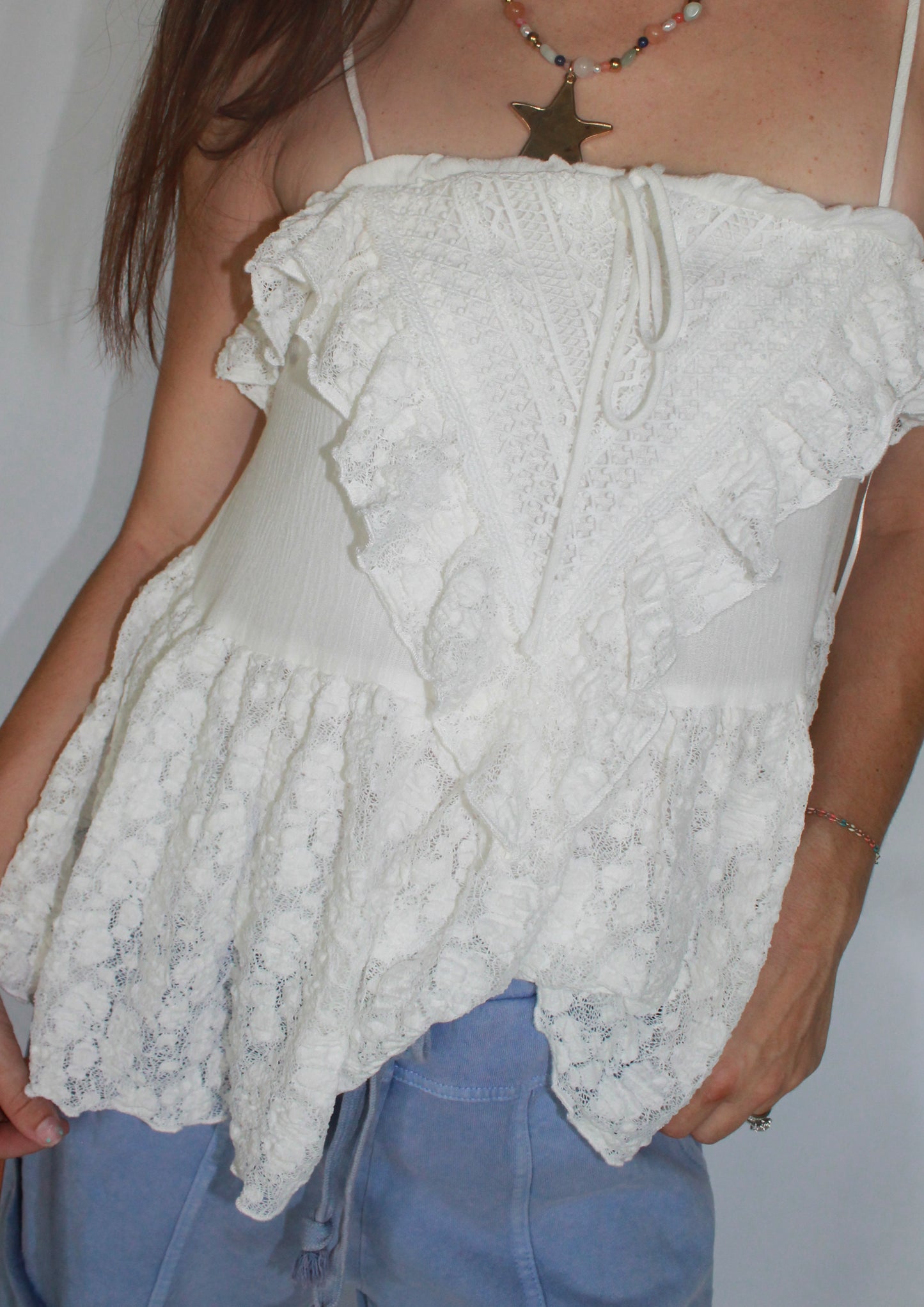Free People Sofia Embroidered Tank