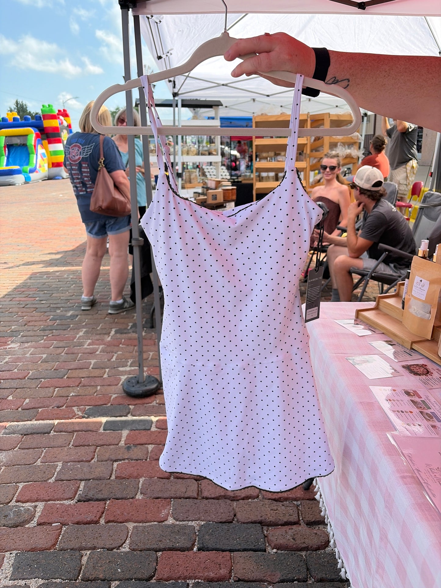 Polka Dot White Dress