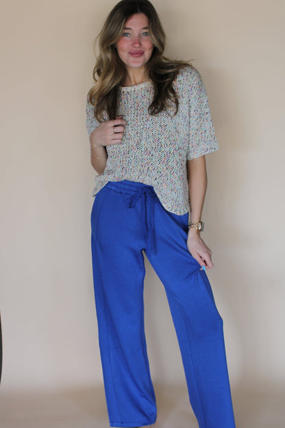 Sapphire Lounge Wide-Leg Pants